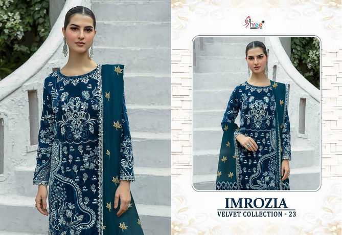 Imrozia Velvet Designer Pakistani Suits Catalog 